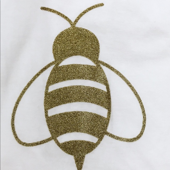 NWT Sparkly Gold Patchwork Super Cute Quality🐝Tee - Picture 3 of 4